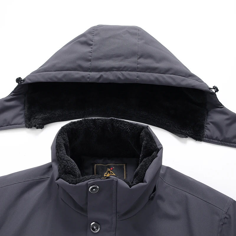 10xl 9xl Winter Men Parka Coats Fleece Waterproof Warm Plus Size 6XL 7XL 8XL Oversize Thicken Hooded Jackets Loose Windbreaker 3