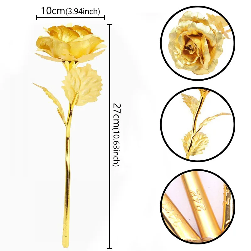 Luxurious 24k Gold-Plated Rose with Elegant Gift Box