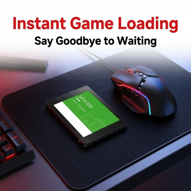 SATA III 2.5인치 내장형 노트북 SSD 하드 드라이브 - PC 및 노트북 저장용량 업그레이드 128GB 240GB 480GB 512GB 고속 옵티