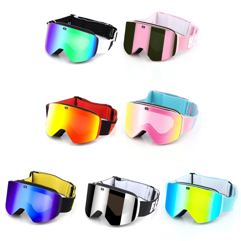 

Magnetic Ski Goggles Snowboard Winter Snow Lens Double Layers Anti-fog Skiing Glasses UV for Protection Skating Eyewear