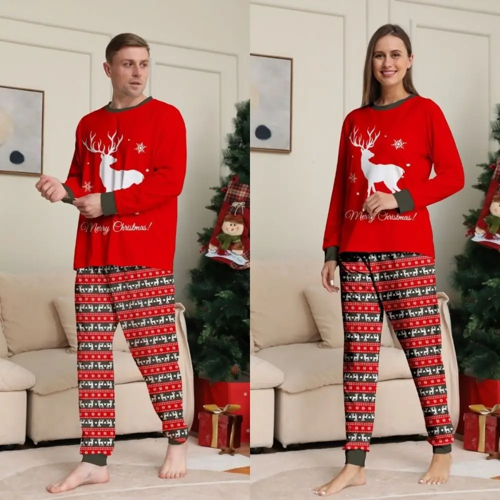 Christmas Family Pyjamas Set Soft Polyester Cotton Loungewear