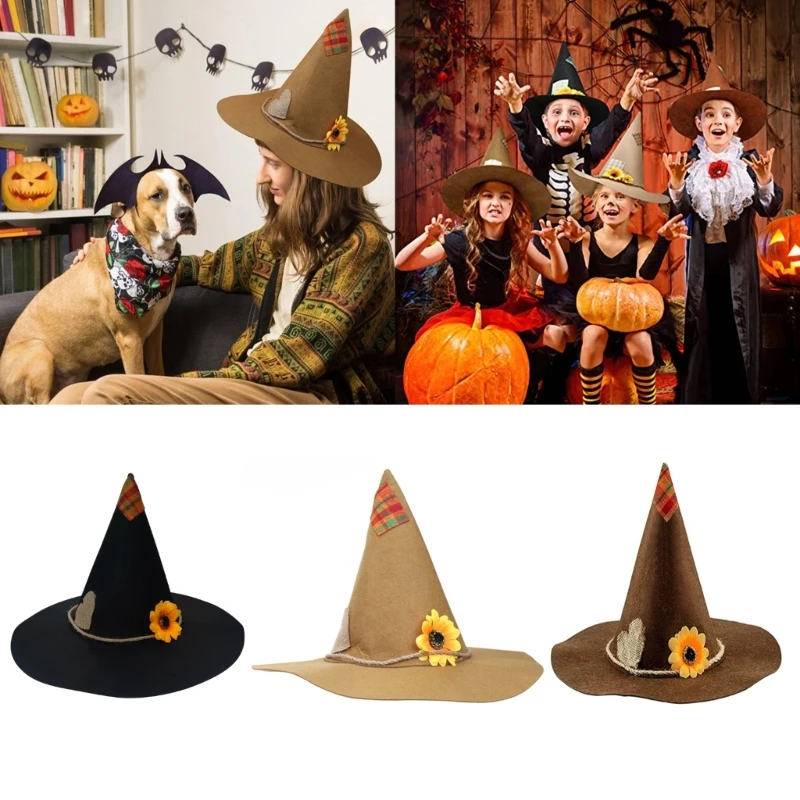 

Witch Hat Wizard Hat Scarecrow Hat Scarecrow Costume Halloween Cosplay Cap Drop Shipping