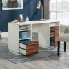 Vista Key Double Ped Desk, Blaze Acacia Finish 2