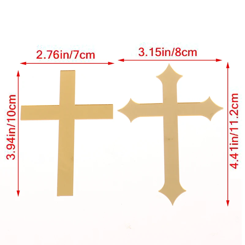 Description Picture 2 of item5pcs Creative Christian Cross Cake Topper Acrylic Cake Decorations God Bless Cake Topper Party for Baking Cake Party Supplies
