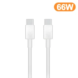 Huawei 66W Super Fast USB Type-C Charging Cable, 6A High-Speed Data Transfer for 2m (Type C to Type C)