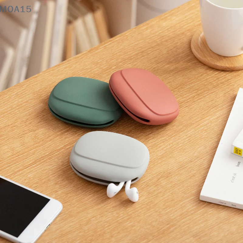 

Silicone Headphone Storage Box Earphone Data Cable U Disk Organizer Cute Coins Purse Case Bag Home Travel Business Trip