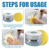 1pc Cleaning Cream with Sponge Multipurpose Cleaning and Stain Removal Cream White Sneake Shoes Free Wash No Yellowing 3