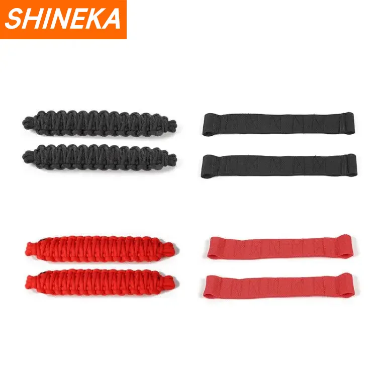 Tensioning Belts For Jeep Wrangler TJ 1997-2006 Front & Rear Door Adjustable Restriction Protection Rope Strap For Jeep Wrangler