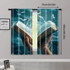 2pcs, Curtain Set 2D print inspirational bible Versatile Durable Polyester (without rod) Stuff Clearance for Kitchen Living Room 3