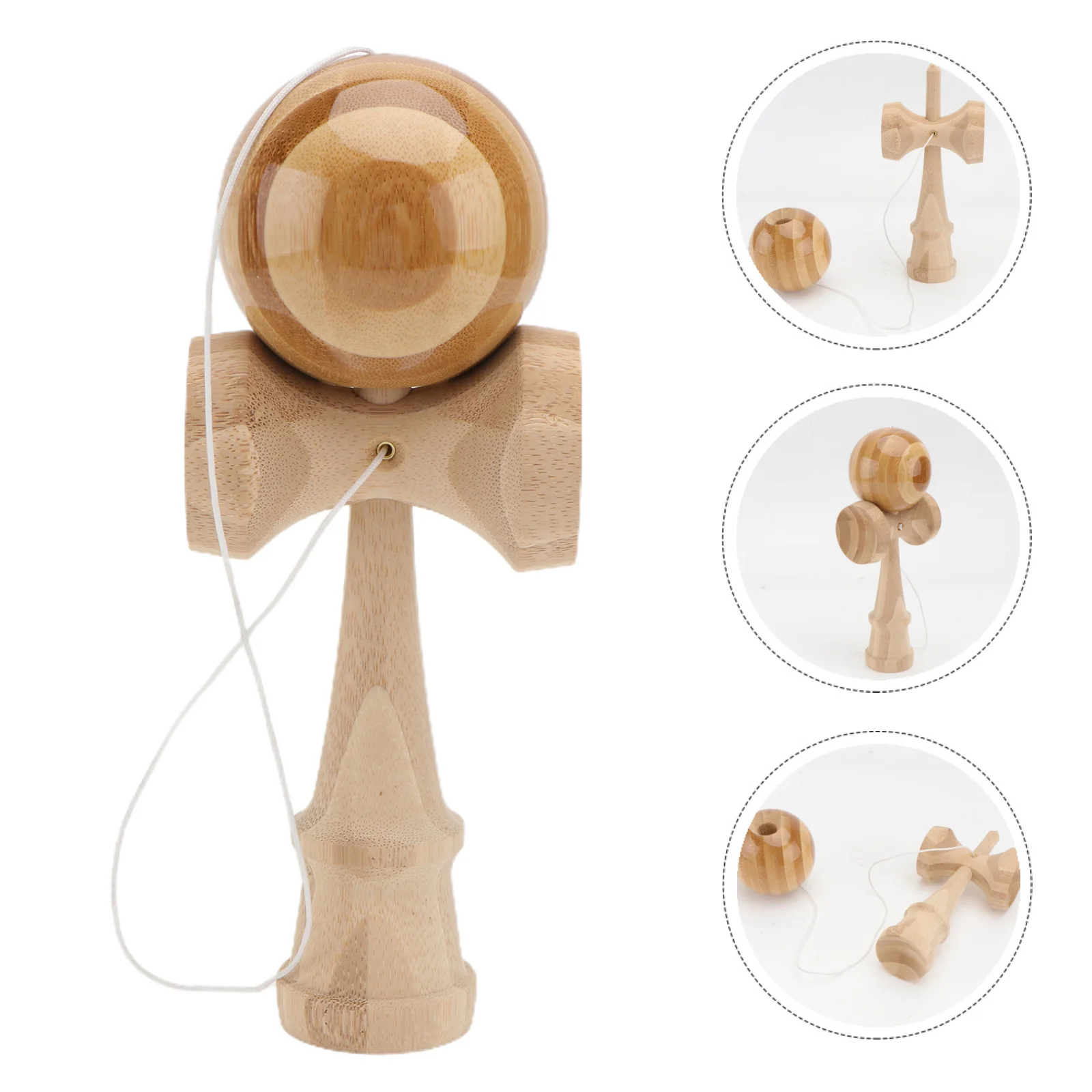 

1PC 6CM Funny Wooden Technique Ball Bamboo Matching Kendama Ball (Burlywood)