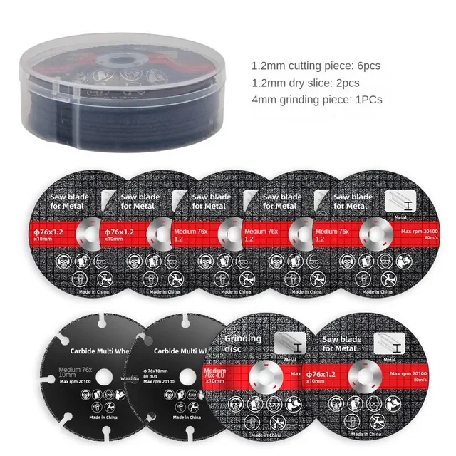 1-10PCS 76mm Electric Grinding Cutting Saw Blade Disc Tool Saw Blade Power Tool Saw Blad Wood Cutting abrasive disc Grinde Acces