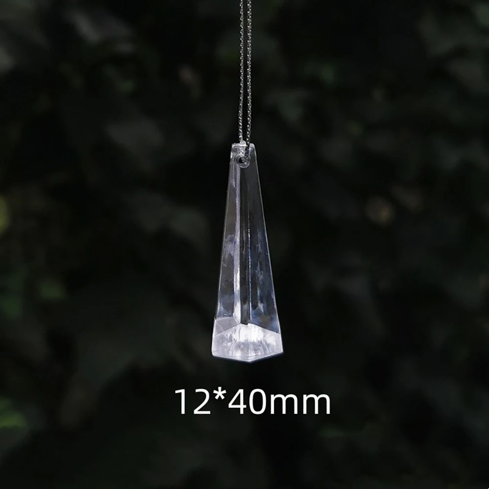 Camal 100Pcs Acrylic Crystal Prisms Bead Drops Pendant Wedding Party Home Christmas Decor Chandelier Light Accessories Free Ring