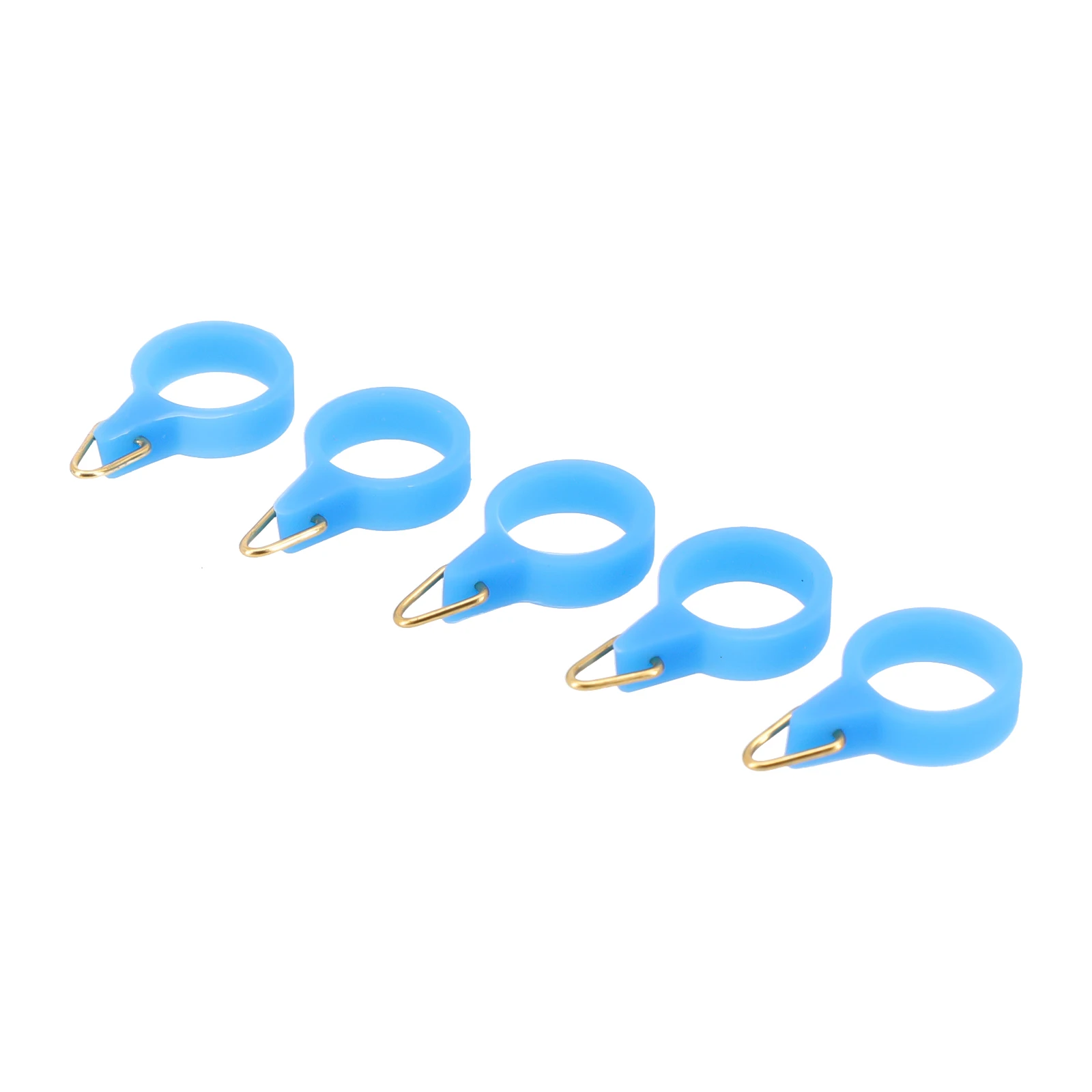 

Suitable for Various Fishing Rod Sizes 5PCS Elastic Fishing Rod Hook Keeper Fly Pole Rubber Rings Metal Holders SML