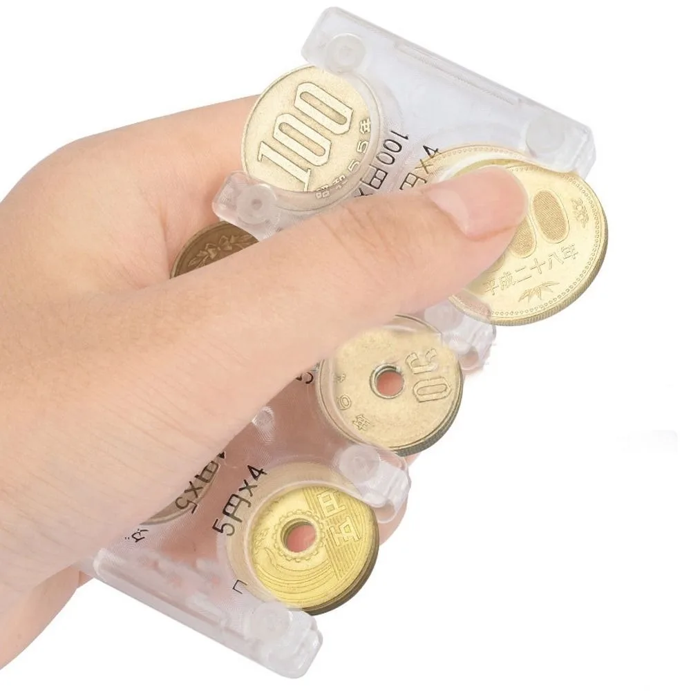 Multi-position Coin Money Clip Plastic Purse Pocket Coin Dispenser Ultralight Wallets Solid Color Money Bag Portable Pocket Metal Money Clip Leather Coin Purse