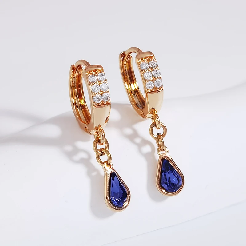 

Новинка, трендовые серьги-кольца для девочек, искусственные ювелирные изделия, оптовая продажа, кристаллы из австрийских капель воды, подвески, Женские Висячие серьги, подарки