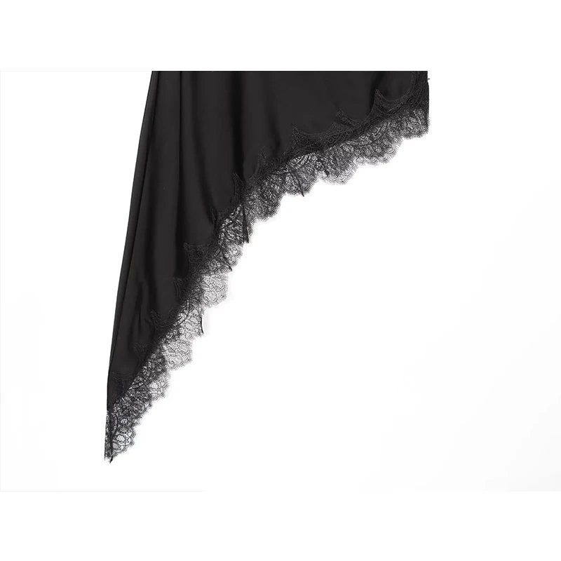 Sexy Lace Tops Women's Sleeveless Backless Asymmetrical Hem Top 2026 Summer New Lady Fashion One Shoulder Sleeve Tops ﻿