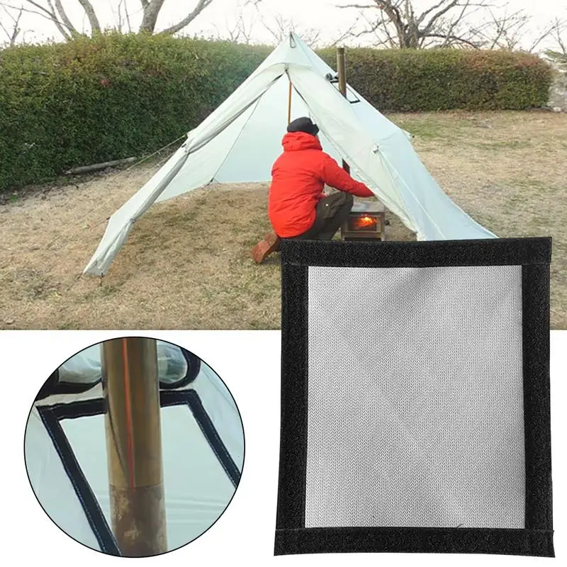 

Hot Tent Stove Furnace Jack Tent Wilderness Highly Firewood Round Stove Chimney Furnace Hole Pipe Vent Fireproof Safe