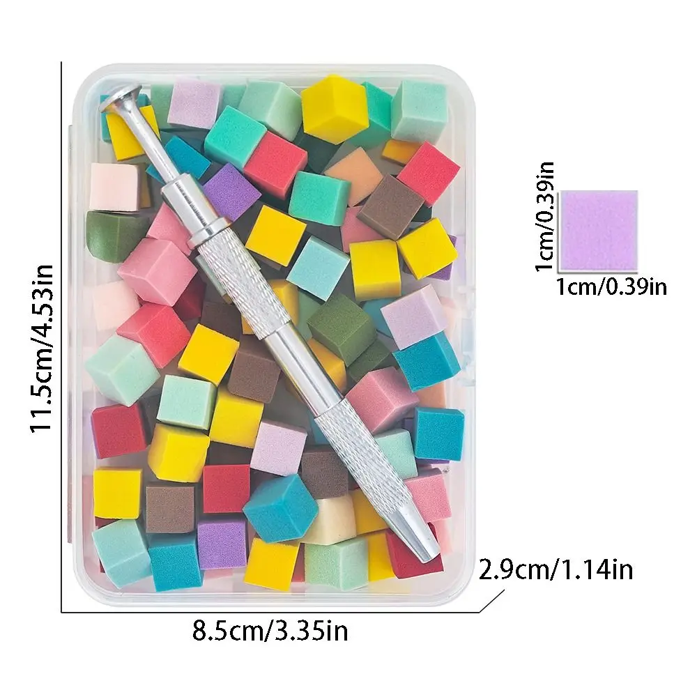 Coloring Stamping Gradient Nail Sponge Set High Rebound Square DIY Manicure Makeup Sponge Soft with Grabbing Pen