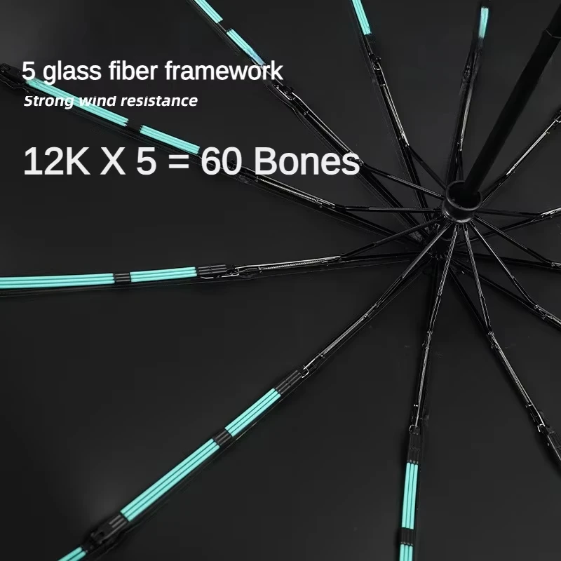 60 Bones Automatic UV Umbrella Strong Windproof Folding Sun Umbrellas sunshade UV Protection Rain Umbrella Outdoor