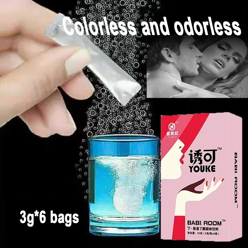 

6 packs/set of transparent odorless colorless orgasmic female oral liquid powder can be placed in beverages suitable for dating