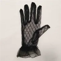 Performance Elastic Short Dress Accessories Banquet Autumn Wedding Lace Gloves Thin Mittens Bridal Mesh Gloves - Image 3