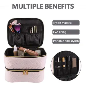 60 Pieces Canvas Makeup Bags Bulk Cute Travel Cosmetic Bags Makeup Pouch  Multipu