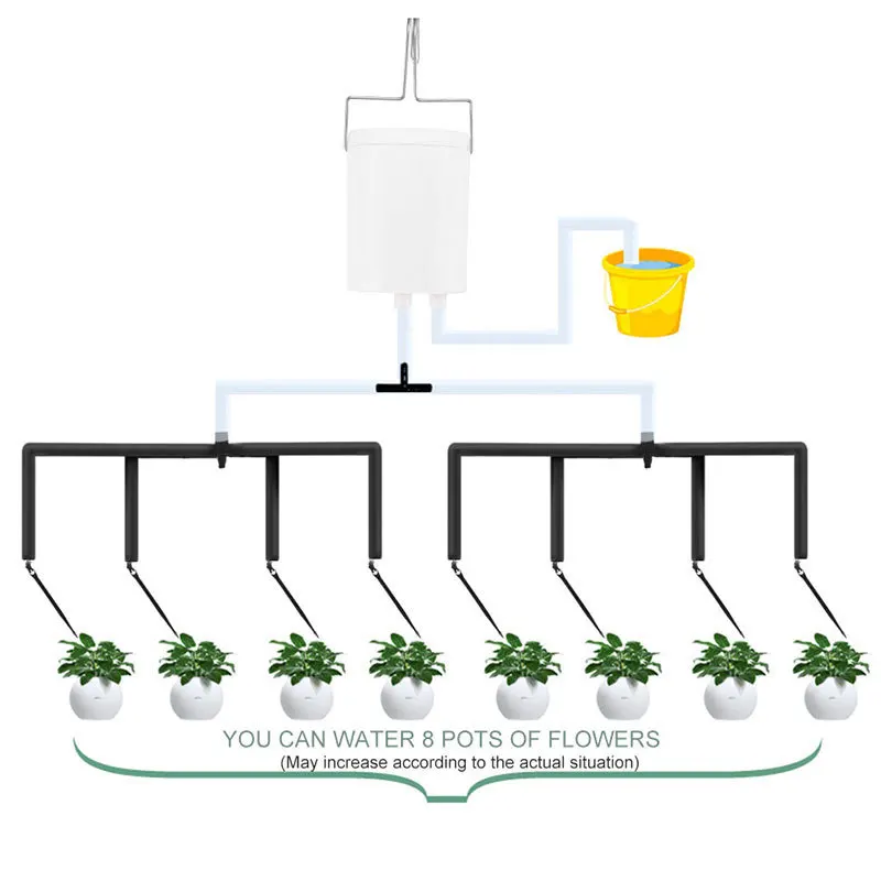 

2/4/8 Heads Automatic Watering Pump Controller Plant Flower Home Sprinkler Drip Irrigation Device Pump Timer System Garden Tool