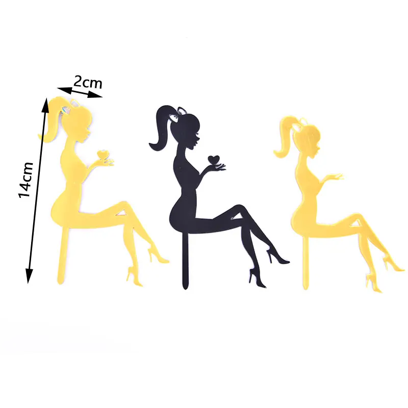 New Hot High Heels Lady Cake Topper 18 Happy Birthday Cupcake Topper For Weddding Girls Birthday Party Cake Decorations
