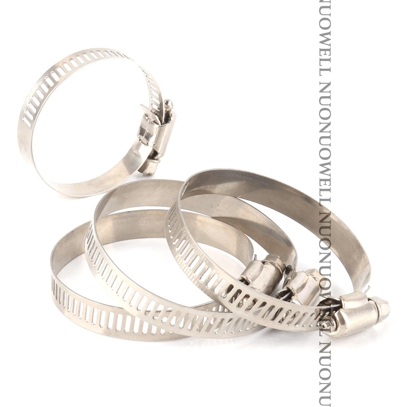 Description Picture 5 of item2pcs/lot Stainless Steel 304 Worm Drive Hose Clamps Fuel Pipe Tube Clips Irrigation Pipe Hoop Fixed Water Pipe Hose Fastener