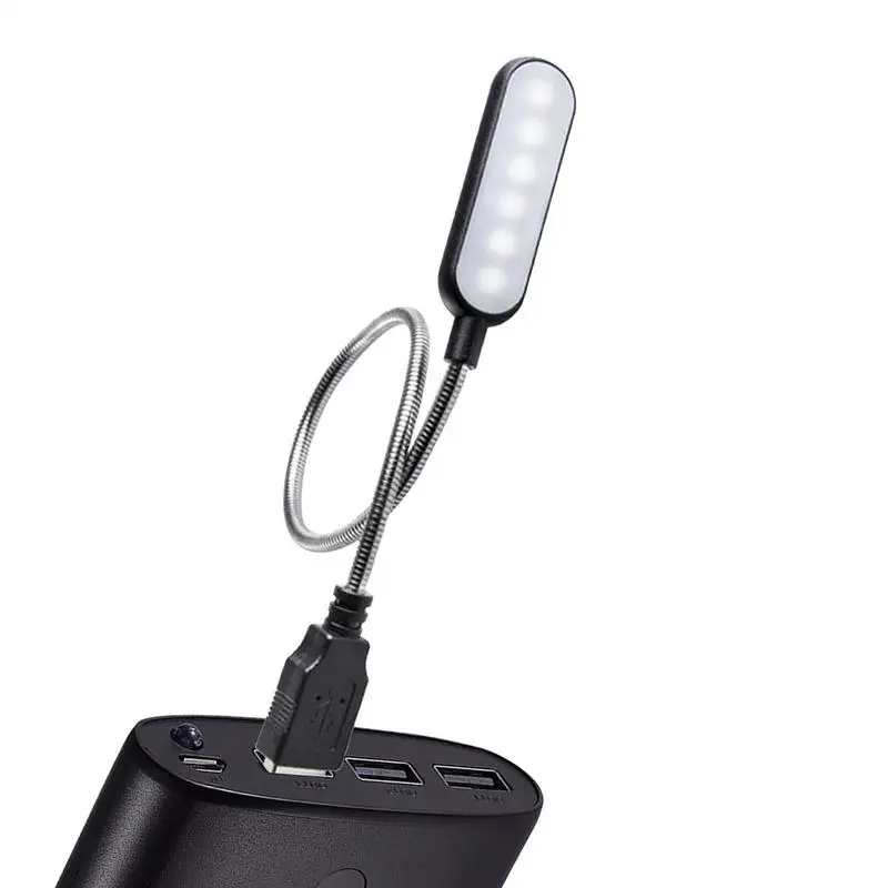 Mini 6 LED Book Lamp Portable USB Reading Night Lamp White/Warm Color Table Desk Lamp For Laptop Power Bank Notebook PC Computer