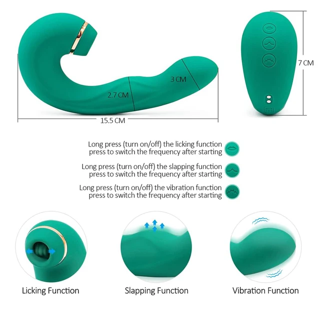 HESEKS 3 in 1 Clitoral Suction Licking 10 Vibration Oral Sex Clit Clitoris Stimulator Sex Toys