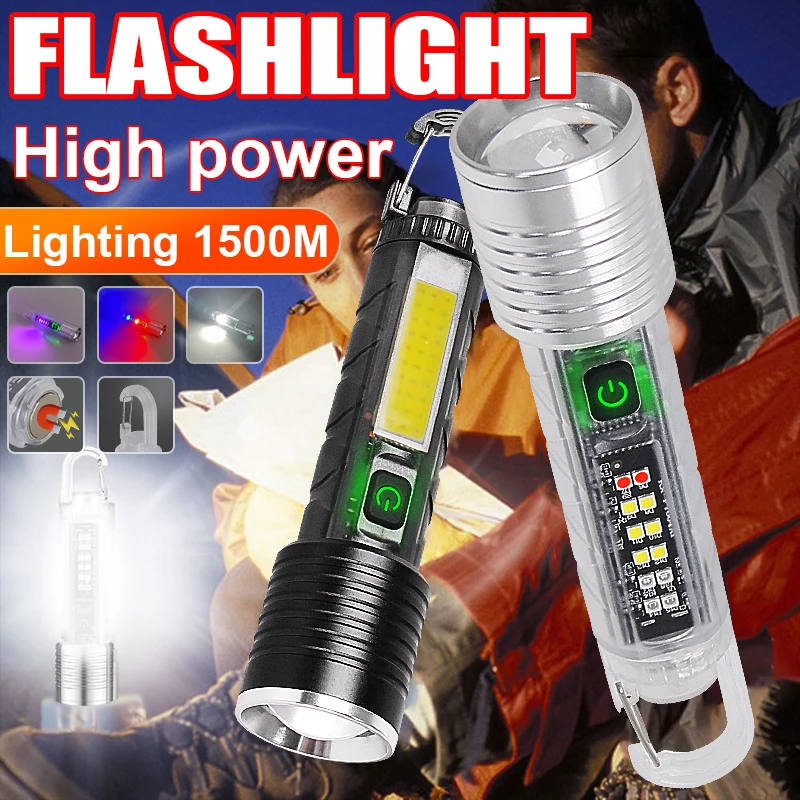 1500M Lonag Range 100W Most Powerful LED Flashligh Portable