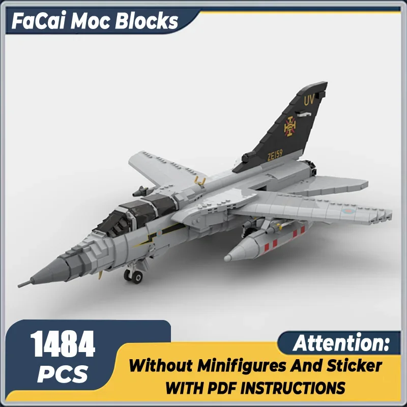 

Конструктор Moc Масштаб 1:35, Военная серия, панавиа Торнадо ADV F.3, модель самолета, конструктор «сделай сам», истребитель, игрушки