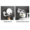 Plastic Wall Hang Round Folding Bath Accessories Vanity Mirror Bath Mirrors Shave Mirrors Makeup Supplies 5
