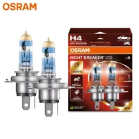 OSRAM H4 12V 60/55W Germany Night Breaker 220 Car Halogen Headlight +220% Bright +150m Long Beam Power Original Lamps 64193NB220 1