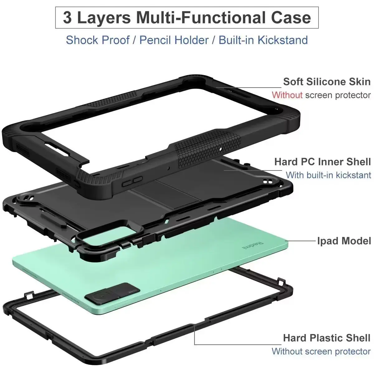 Redmi Pad, Tablet Stand Capa com Suporte