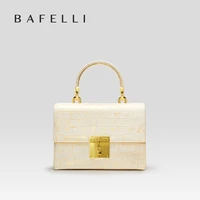 Sac à main pour femme BAFELLI, nouveau style élégant, sac à bandoulière en cuir véritable doré, marque de luxe, collection 2026 2