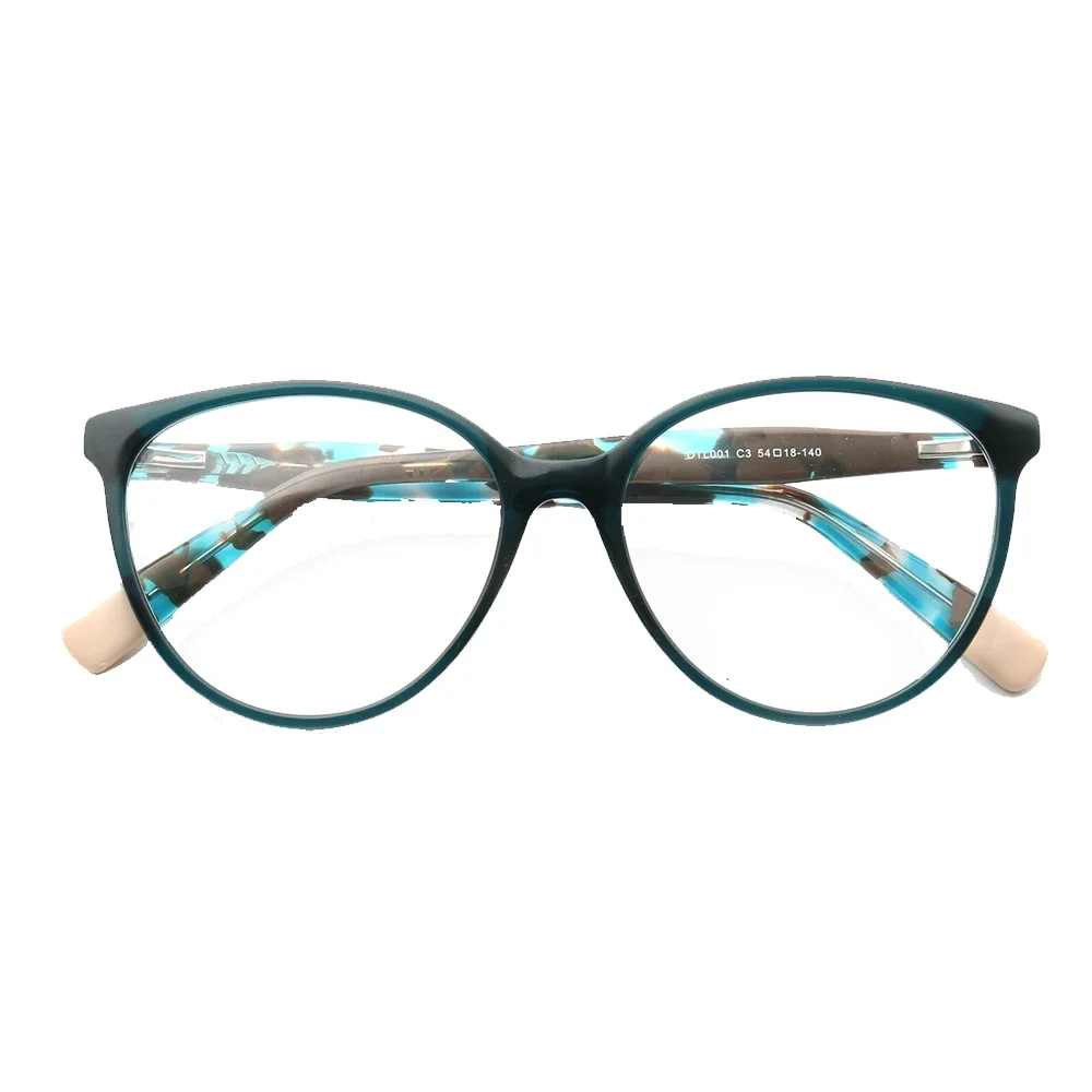 

Women Cateye Round Eyeglass Frames Fashion Retro Tortoise Clear Glasses Spectacles Lightweight Acetate Full-rim Eyewear