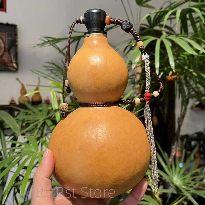 Natural Gourd Water Bottle Camping Hiking Hulu Hulou Flask Calabash Table Decor Chinese Pumpkin Portable Drinks Holder Ornament