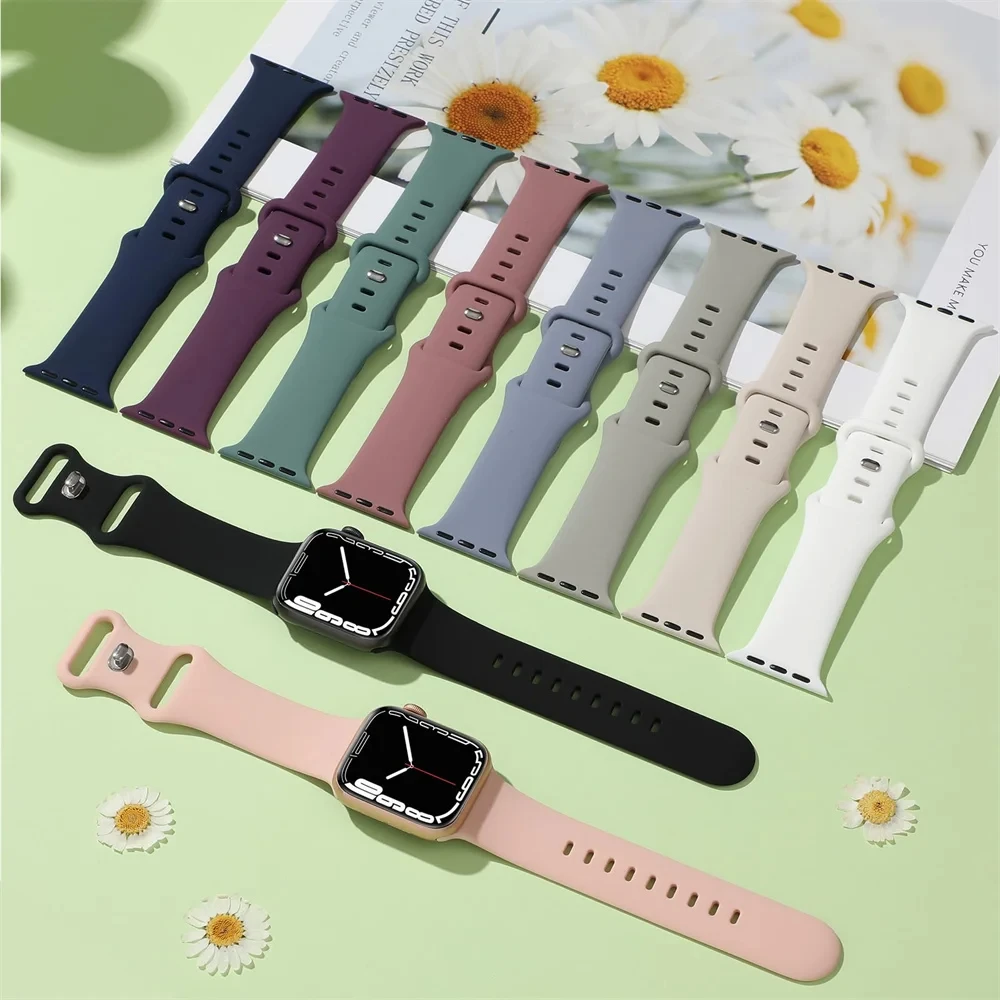 Silicone Watchbands for Apple Watch - Versatile Colors and Durable Design
