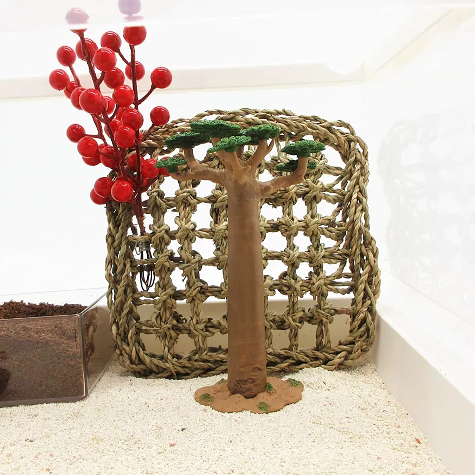 Reptile Lizard Bearded Dragon Hammock Iguana Grass Mat Bed Terrarium Decoration For Lizard Habitats Hideout Lounger Accessories