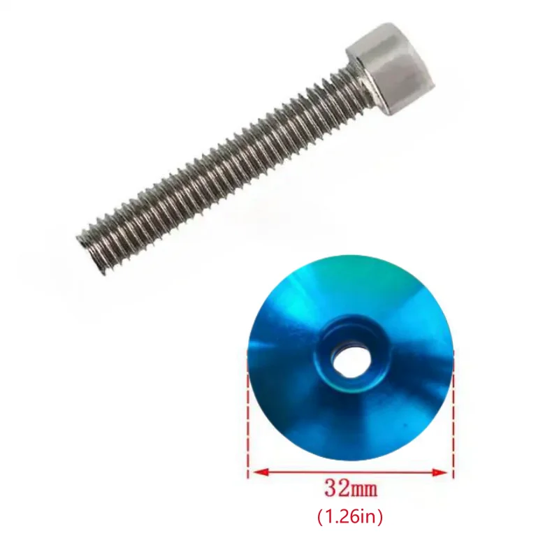 ZHIQU Bike Headset Stem Top Cap Cover with Screw Headset Star Nut and Dust Cap Fit for 1-1/8 Inch bike stem cap