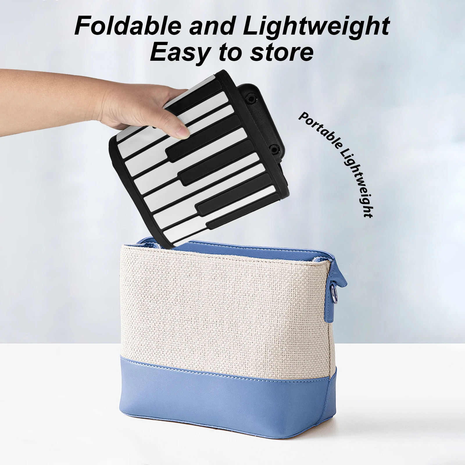88Key Portable Piano Handroll Electronic Piano Environmental Silicone Foldable Home Practice Professional Electronic