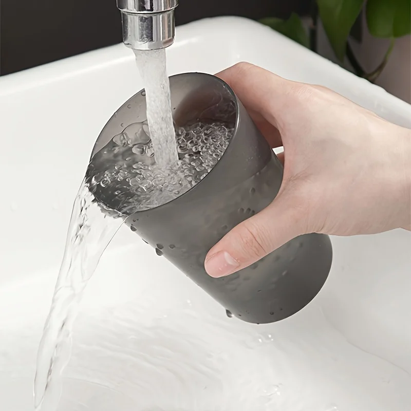 Solid Color Mouthwash Cup Simple Toothbrush Cup Plastic Mouthwash Bathroom Accessory 1