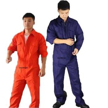 100% 면 작업 작업복 점프수트, 자동차 수리공 기계 작업복, 빅 사이즈 하이비스 코스튬, 남녀공용 유니폼 스즈끼복겨울 작업복작업복 세트 남자작업복용접작업복자동차작업복방수 작업복