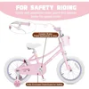 Retro-Style 12-20 Inch Kids Bike with Training Wheels and Kickstand for Girls