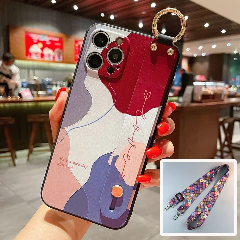 Universal Crossbody Neck Lanyard Phone Holder Cover with Wrist Strap