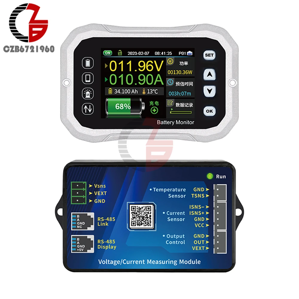 

Digital Coulomb Meter Electric Car Touring Car Battery Level Indicator Voltmeter Amperemeter 12V 24V Capacity Detector 0-120V