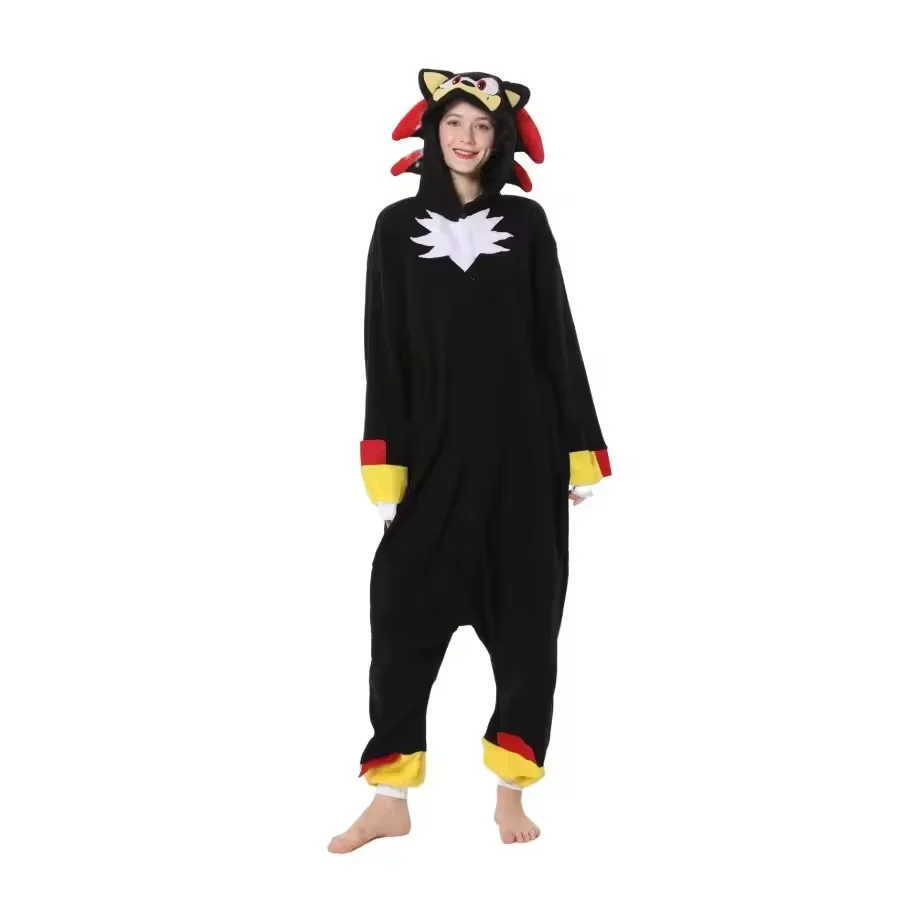 Oversized XL Black Shadow Cartoon Pajamas Children Adult Female Male Animal Christmas Hedgehog Cosplay Raccoon Kigurumi Jumpsuit cosplay costumes,children pajamas,kigurumi pajamas