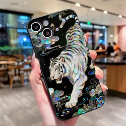 Dragon and Tiger Marble Texture Printed Phone Case - Galaxy A60 (M - C1754T1)